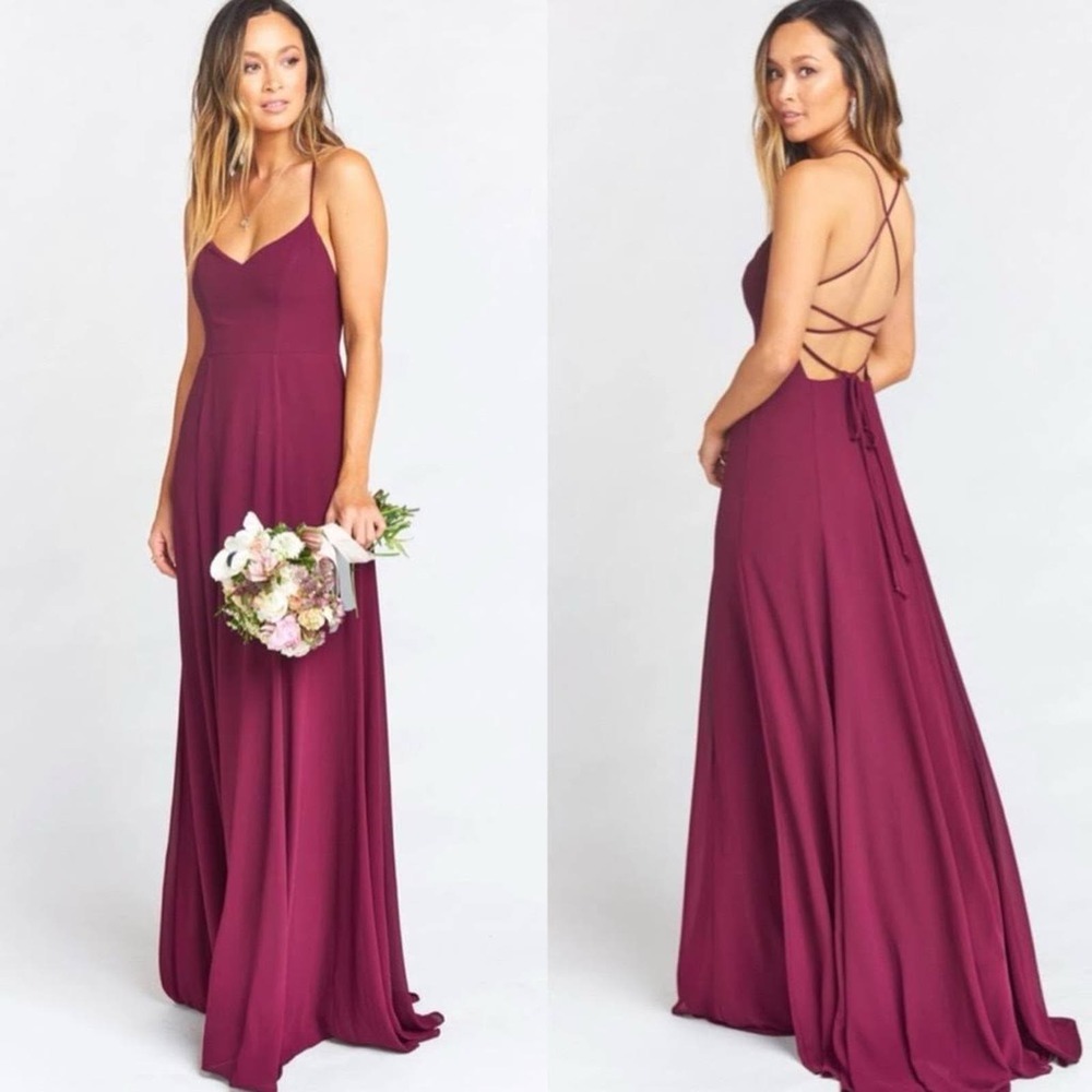 NWT- Show Me Your MuMu Plum Spaghetti-Strap Maxi Dress